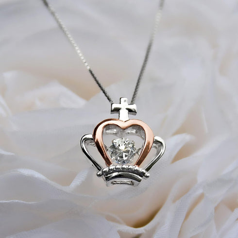 Wife Christmas Gifts, To My Badass Wife Luxe Crown Necklace Gift Set